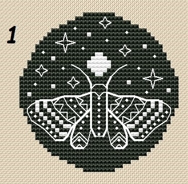 Moth 1 Cross Stitch Pattern фото 1