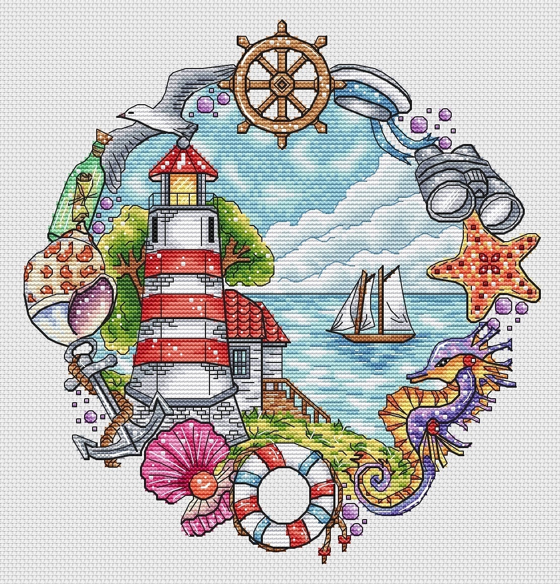 Dreams of Sea Cross Stitch Pattern фото 1