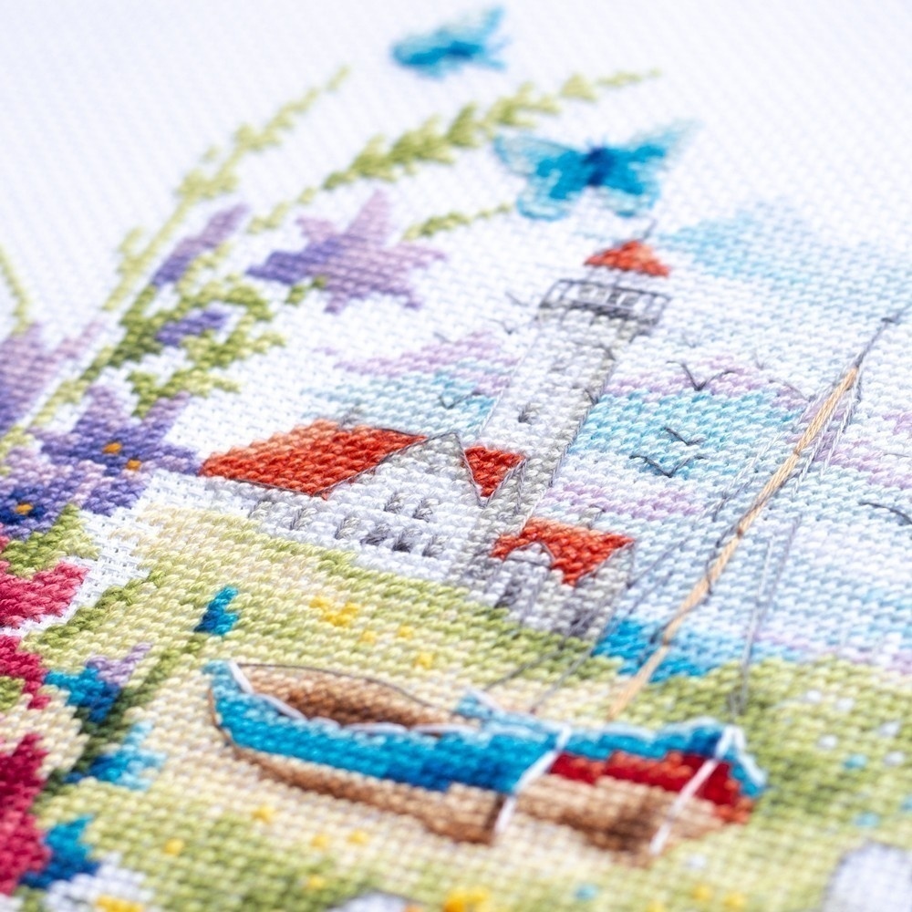 Poppies at the Lighthouse Cross Stitch Kit фото 6