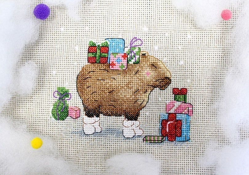 Surprise from a Capybara Cross Stitch Kit фото 3