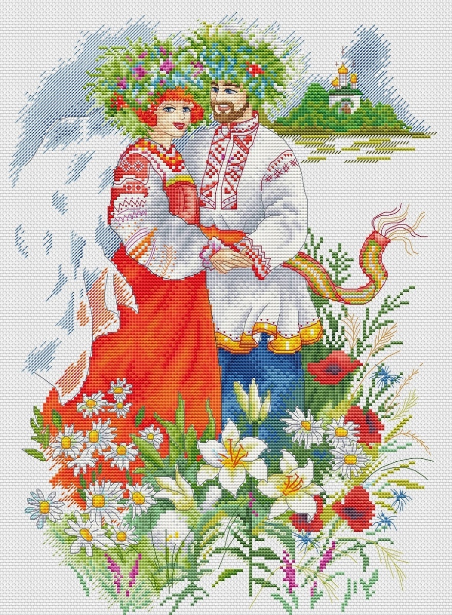 Lovers Cross Stitch Pattern фото 1
