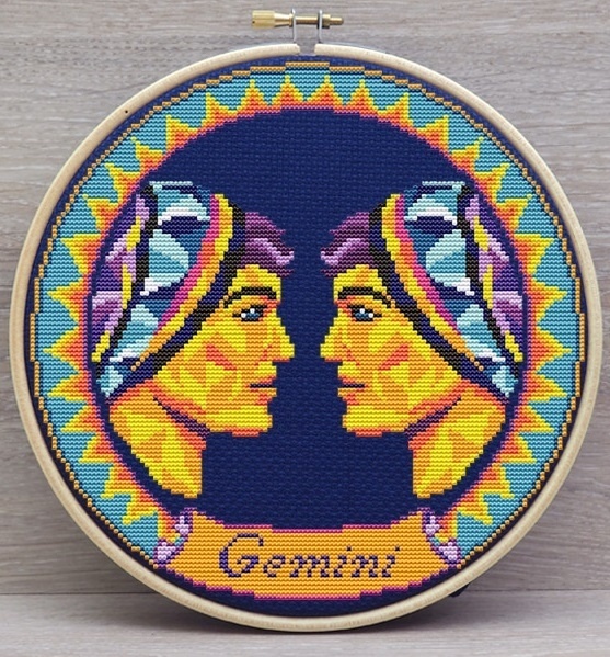 Gemini 2 Cross Stitch Pattern фото 2