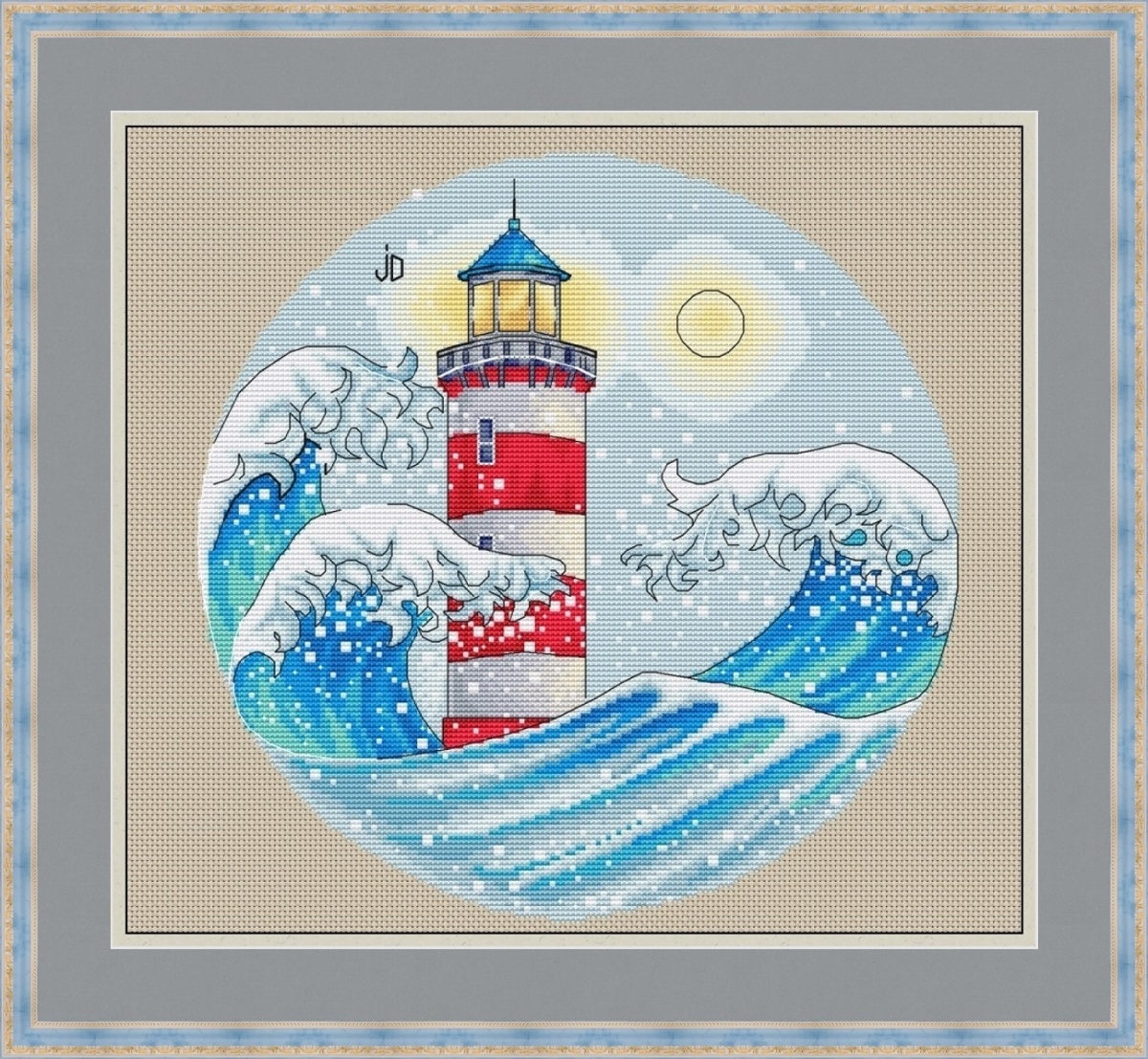 Lighthouses. Music of the Sea Cross Stitch Pattern фото 1