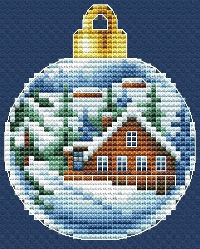 Christmas Bauble. House 5 Cross Stitch Pattern фото 1