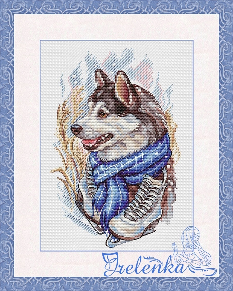 Husky-Sportsdog Cross Stitch Pattern фото 1