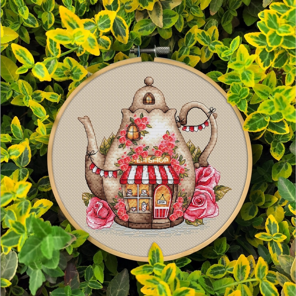 Vintage Tea Cross Stitch Pattern фото 2