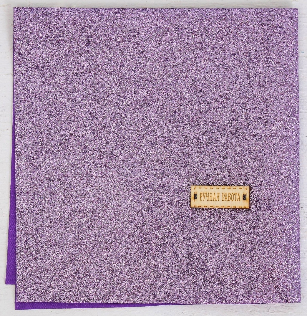 Lavender Dreams Glitter Faux Leather Patchwork Fabric фото 2
