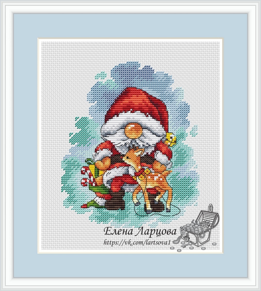 Cute Santa Claus Cross Stitch Pattern фото 1