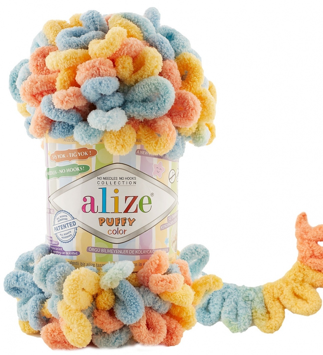 Alize Puffy Color, 100% Micropolyester 5 Skein Value Pack, 500g фото 49