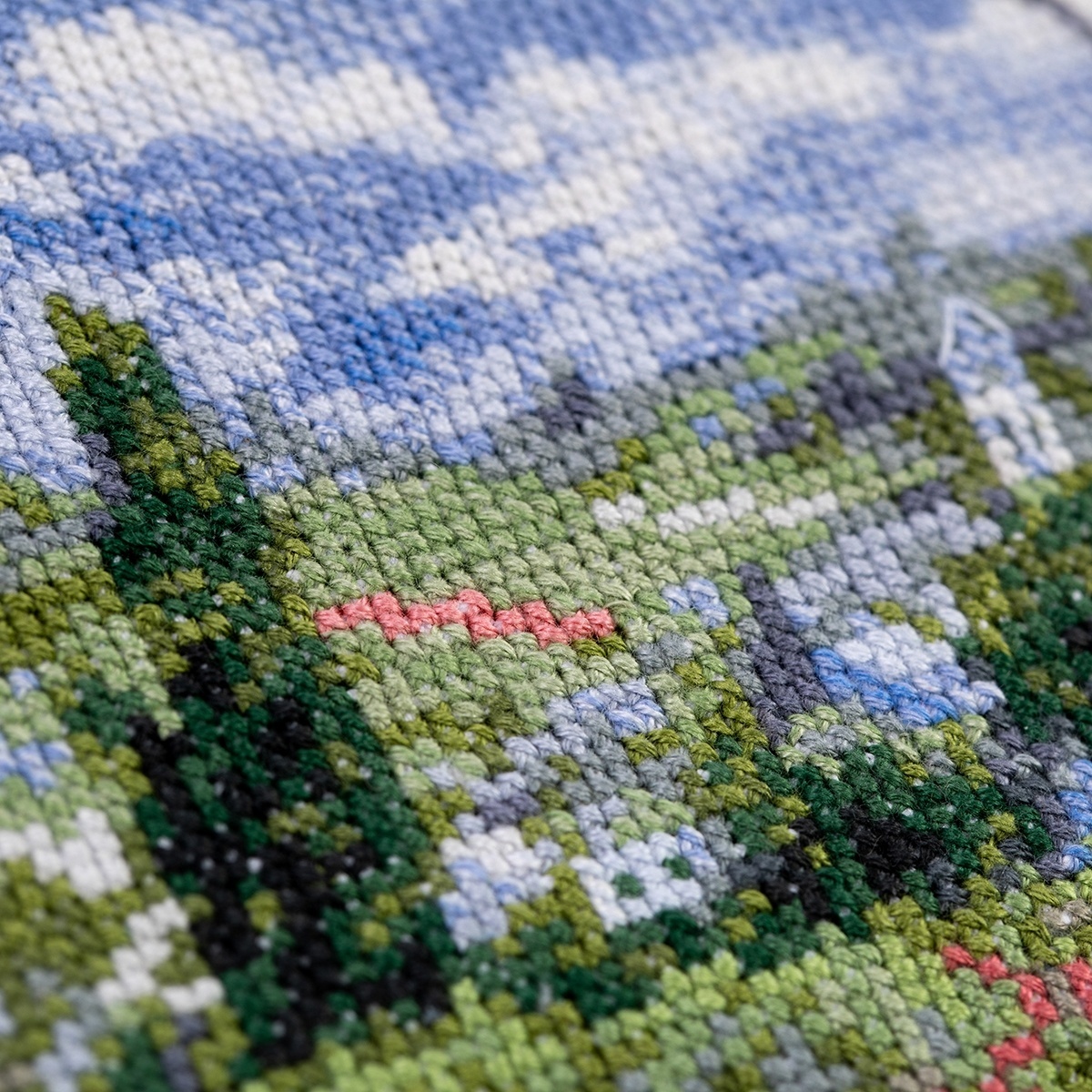 View of Vetheuil Cross Stitch Kit фото 4