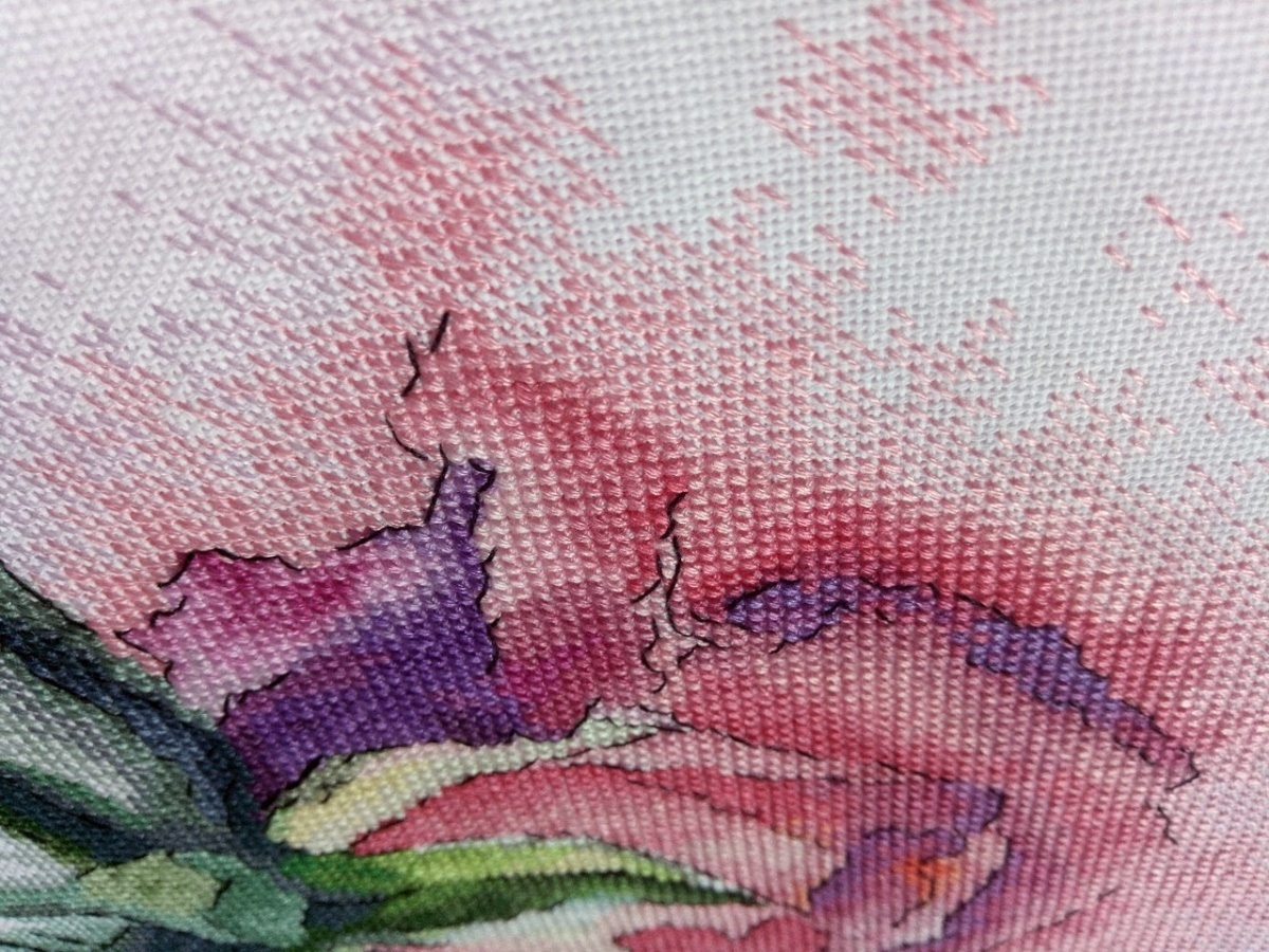 Watercolor Rose Cross Stitch Pattern фото 6