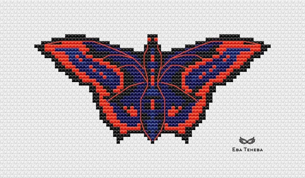 Butterfly. Bright Cross Stitch Pattern фото 2