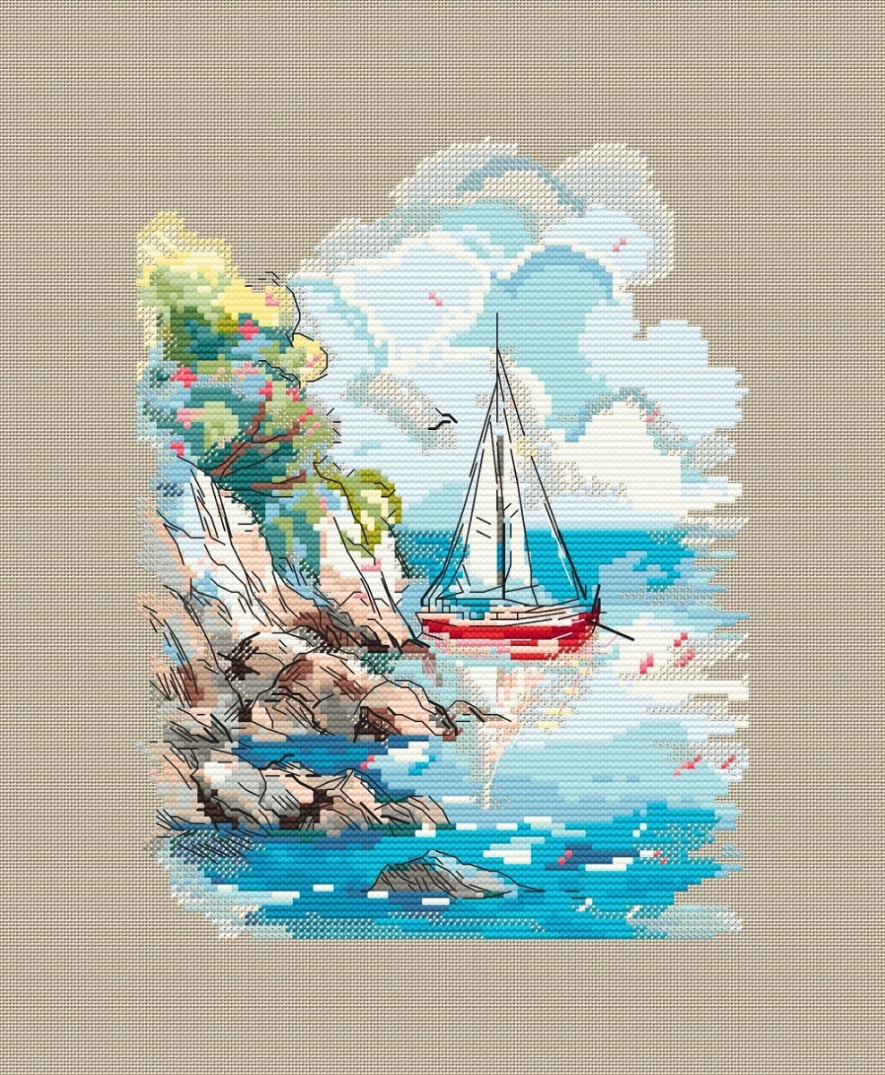 By the Shore Cross Stitch Pattern фото 1