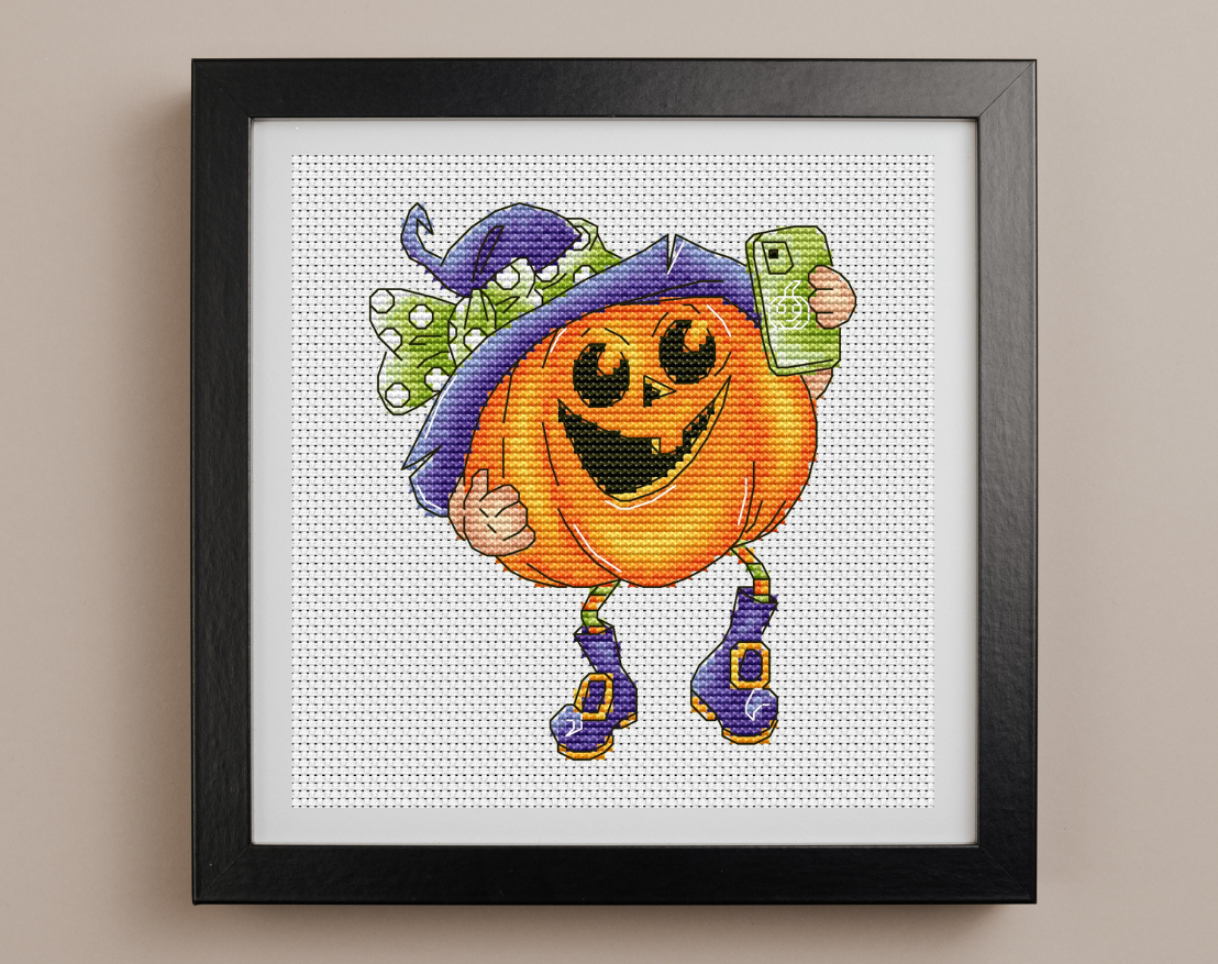 Funny Pumpkin Cross Stitch Pattern фото 2
