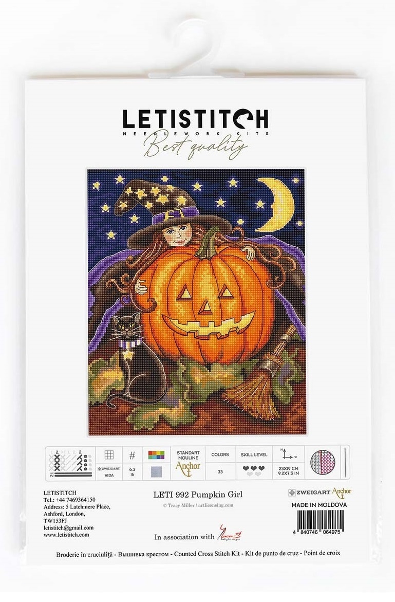 Pumpkin Girl Cross Stitch Kit фото 2