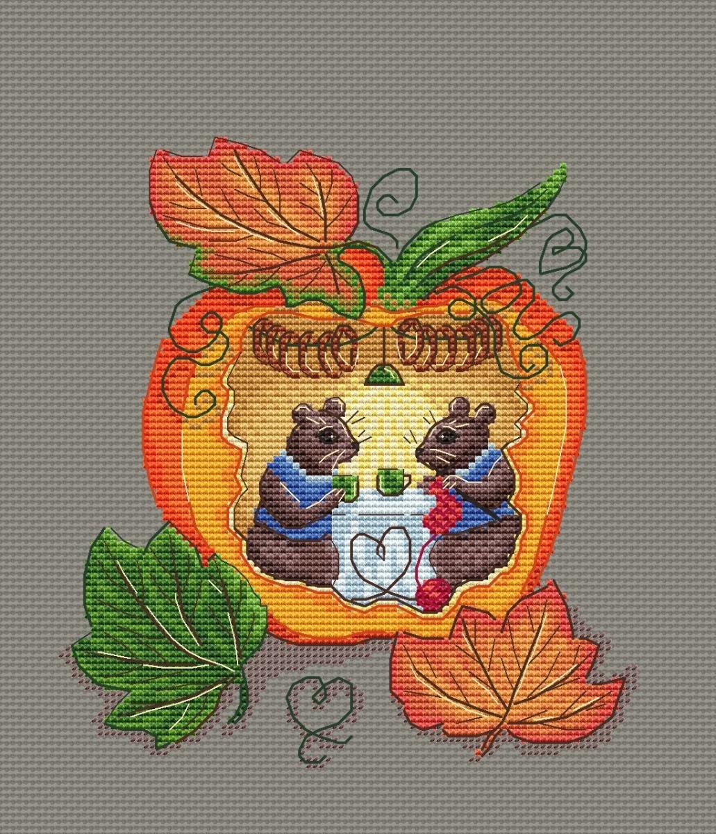 Mouse Tea Party Cross Stitch Pattern фото 2