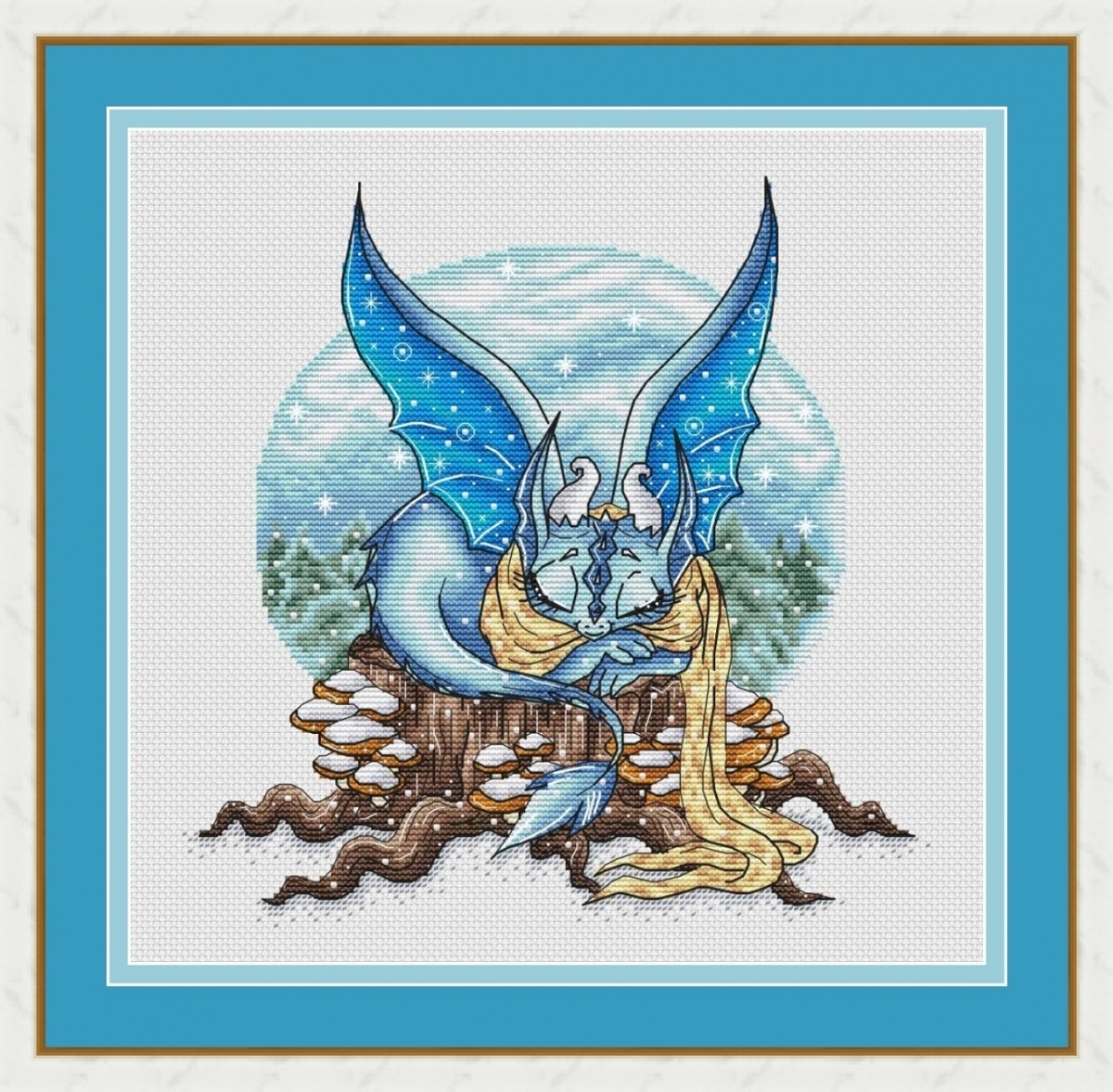 Winter Dragon Cross Stitch Pattern фото 2