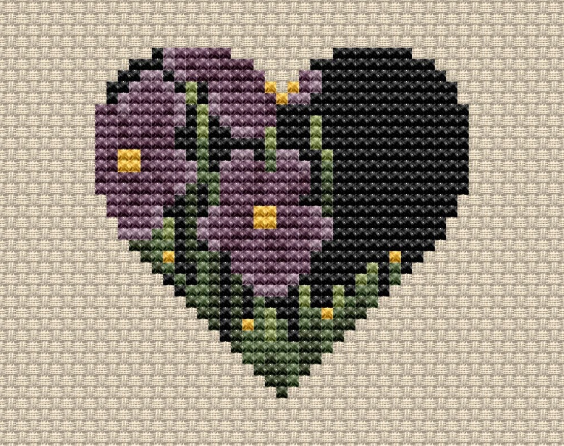 Heart 2 Cross Stitch Pattern фото 1