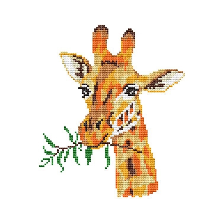 Giraffe Modern Cross Stitch Pattern фото 1