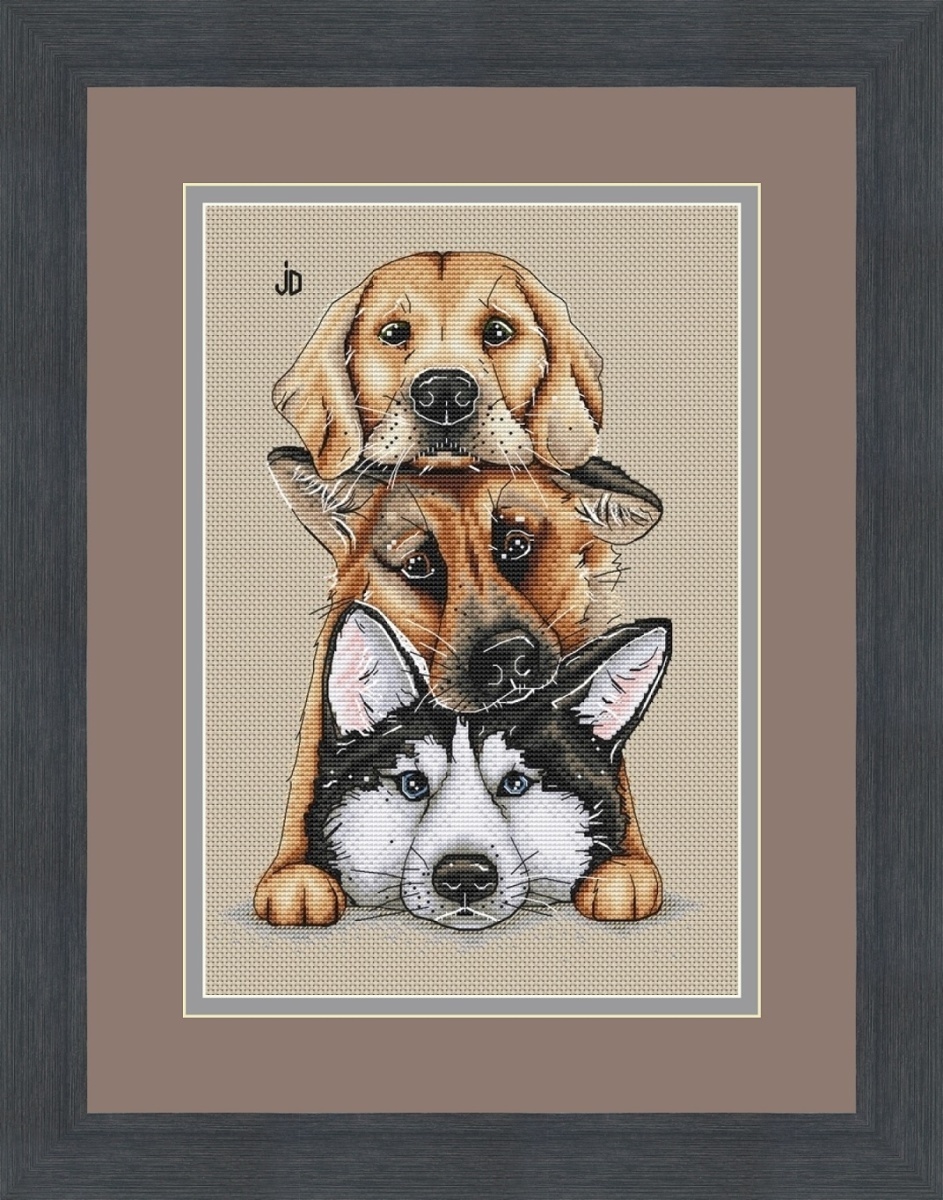 Three Dogs Cross Stitch Pattern фото 1