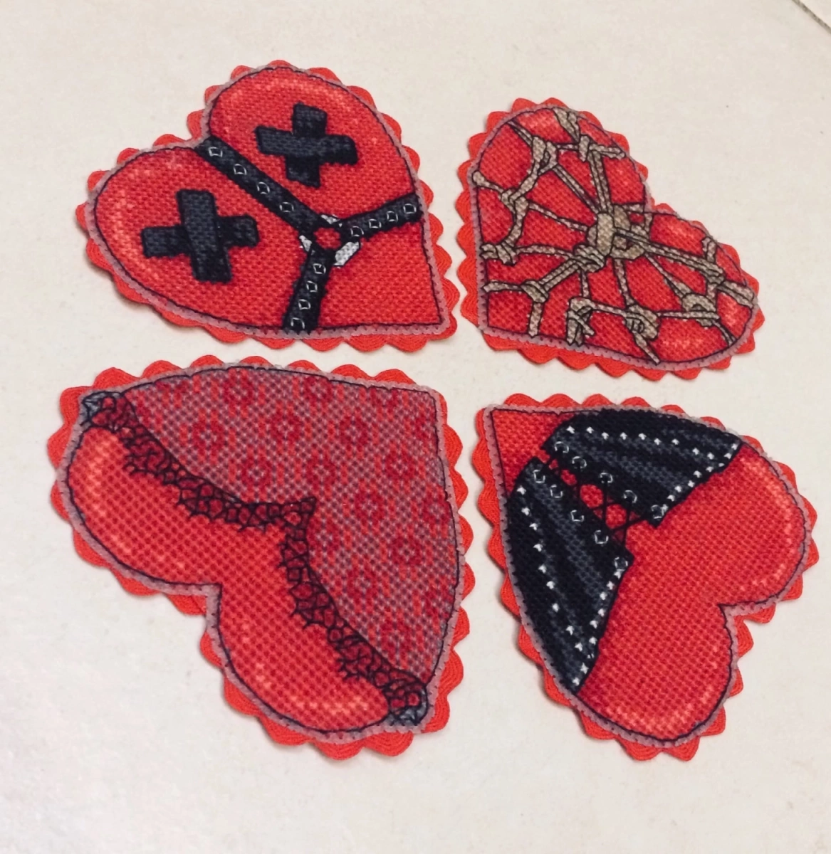 Hot Hearts Cross Stitch Pattern фото 2
