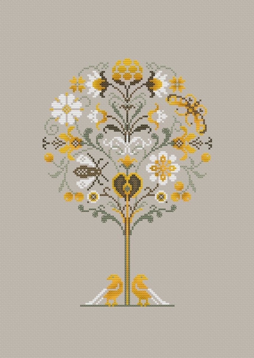 Summer Tree Cross Stitch Pattern фото 1