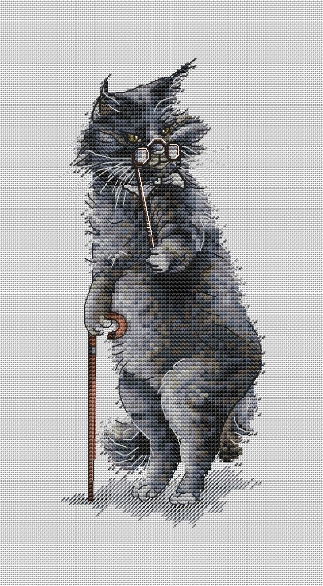 Behemoth the Cat Cross Stitch Pattern фото 1