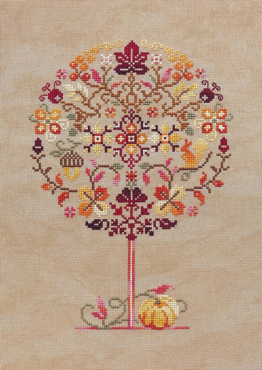 Autumn Tree Cross Stitch Pattern фото 1