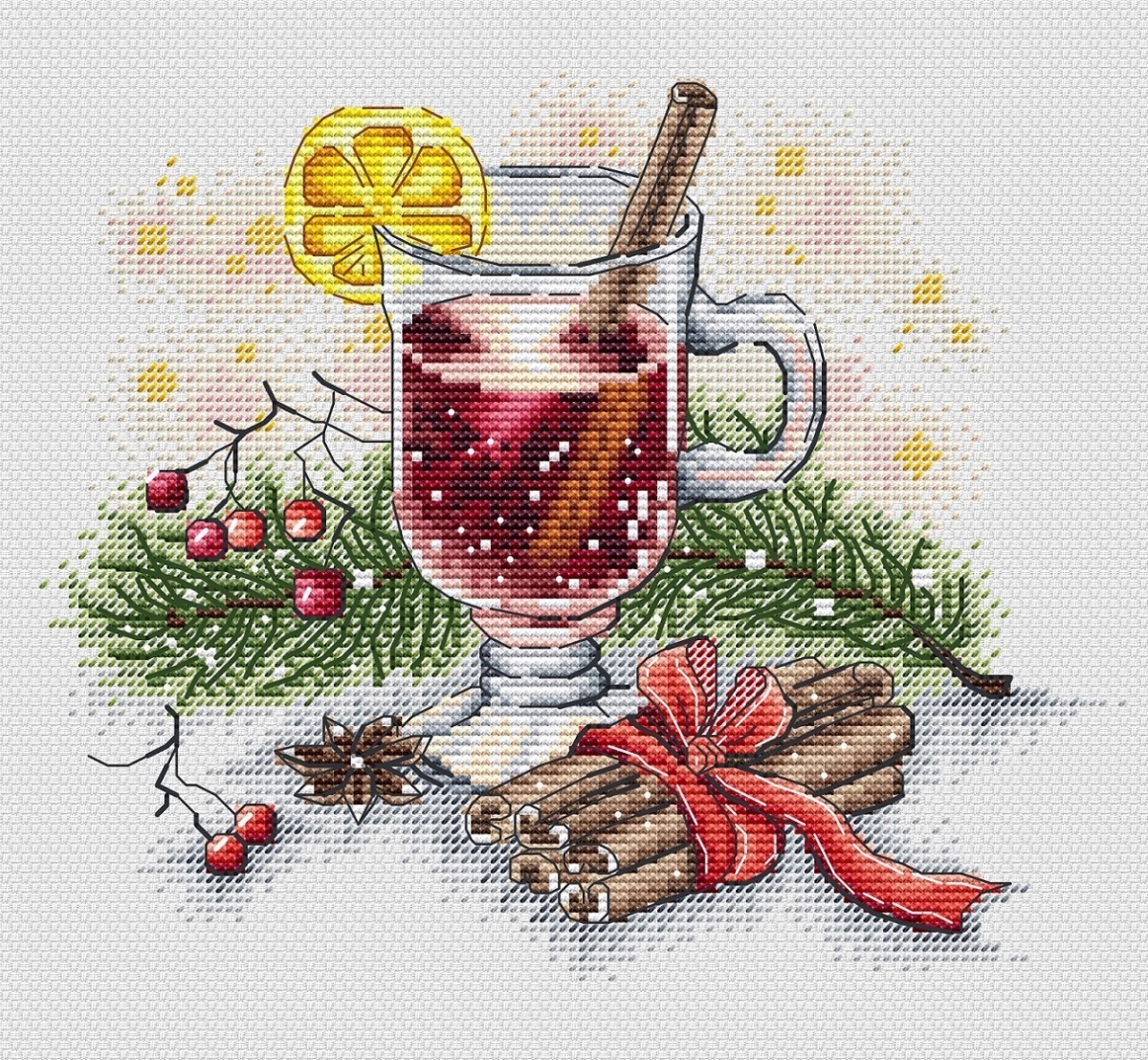 A Mulled Wine Cross Stitch Pattern фото 1