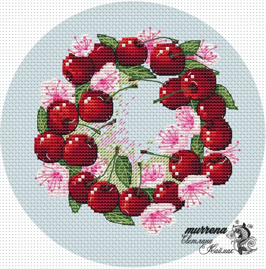 Cherry Cross Stitch Chart фото 1