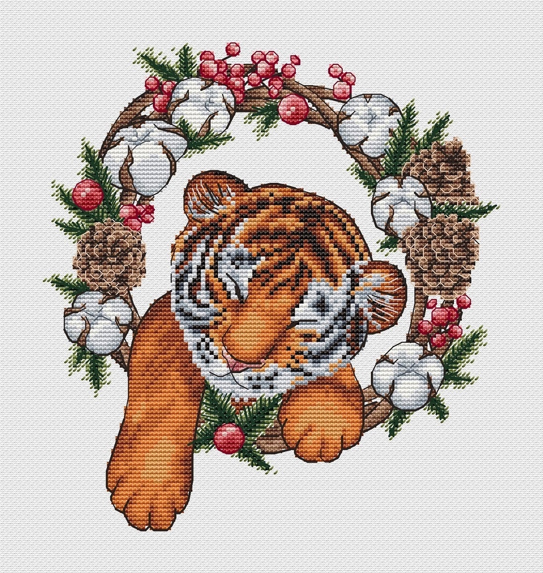 Tiger's Dream Cross Stitch Pattern фото 1