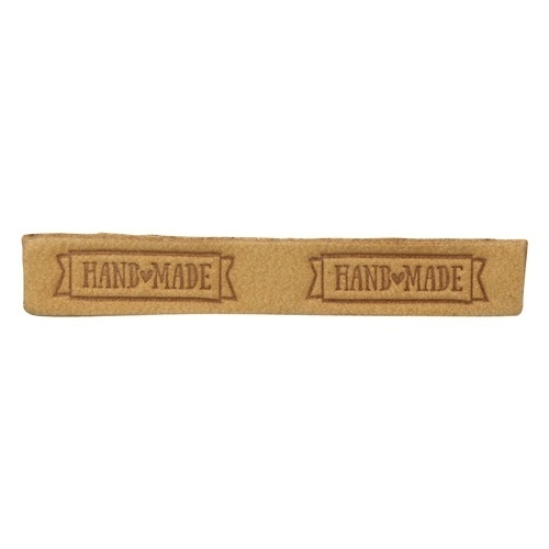 Label "Handmade", leather natural, 2 pcs фото 5