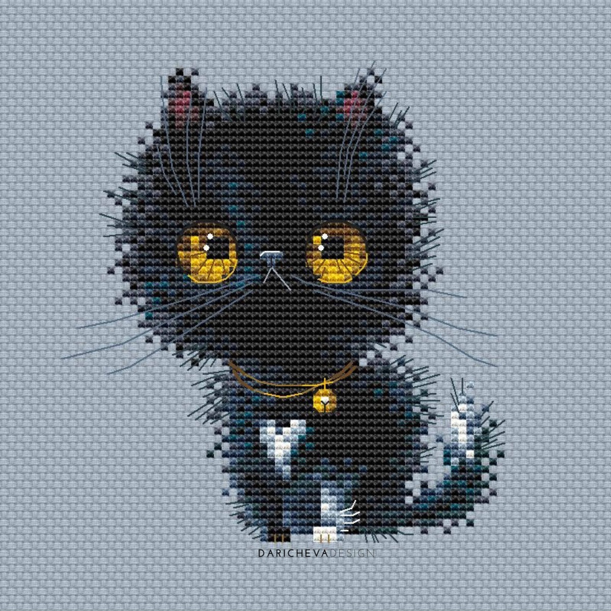 Night the Kitten Cross Stitch Pattern фото 2