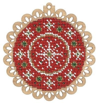 Christmas Red Ball Bead Embroidery Kit фото 1