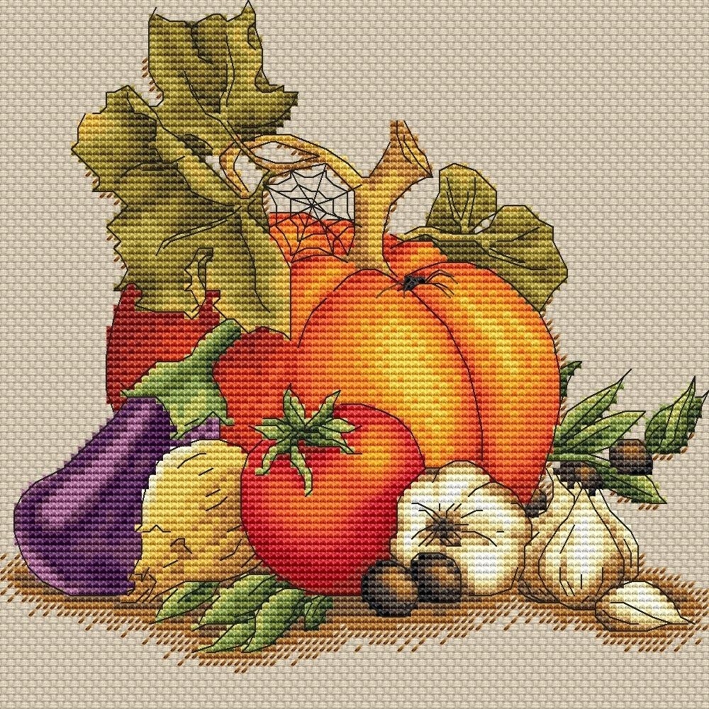 Vegetable Etude Cross Stitch Pattern фото 1