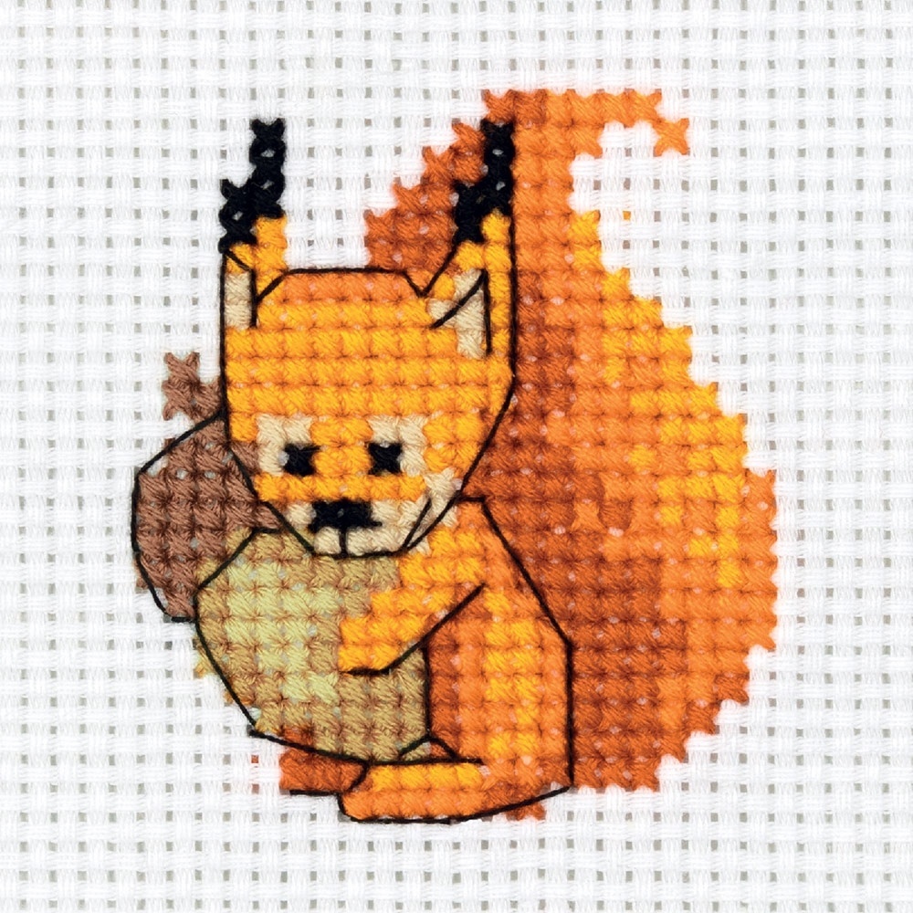 Baby Squirrel Cross Stitch Kit фото 1