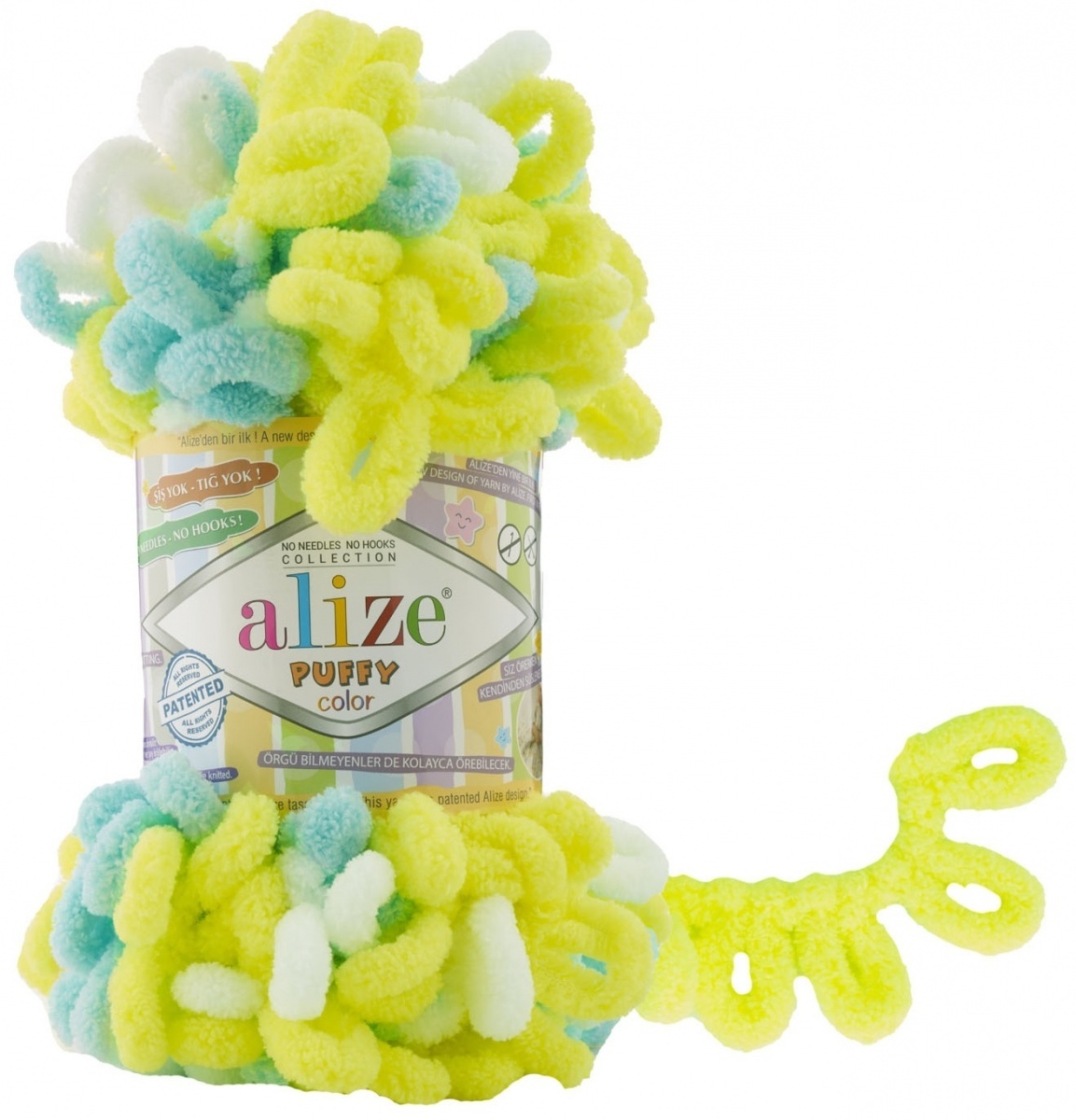 Alize Puffy Color, 100% Micropolyester 5 Skein Value Pack, 500g фото 63