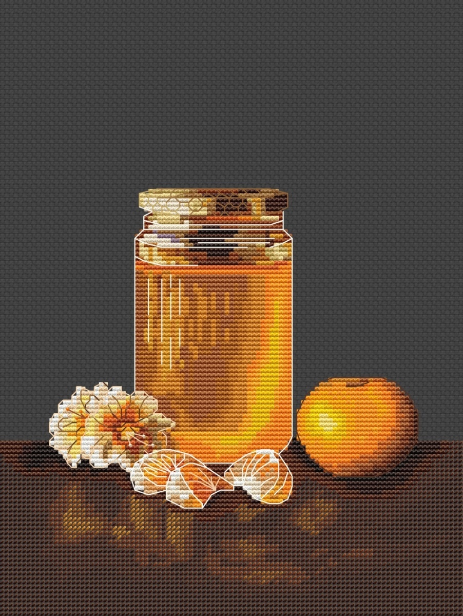 Jar of Honey Cross Stitch Pattern фото 1