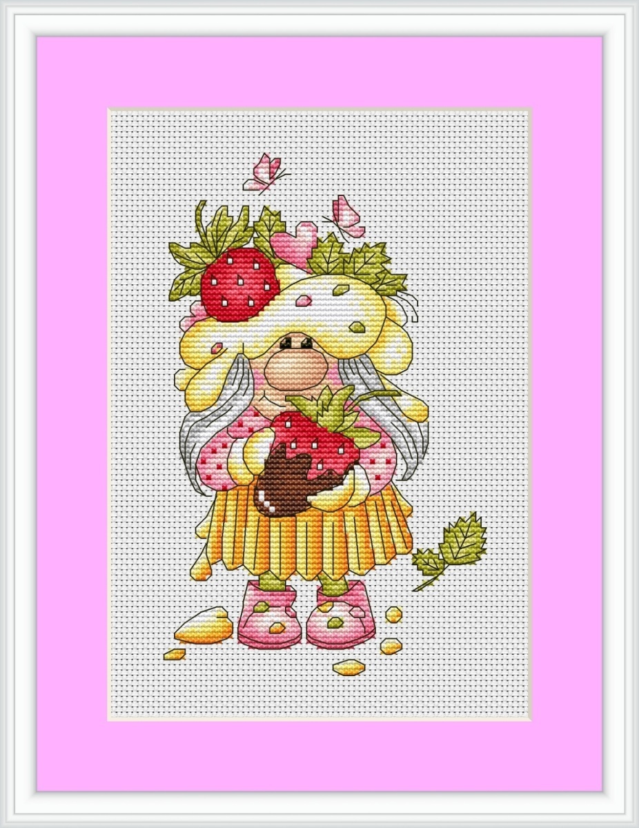 Sweet Girl Gnome Cross Stitch Pattern фото 1