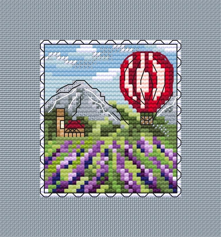 Provence Postage Stamp Cross Stitch Chart фото 2