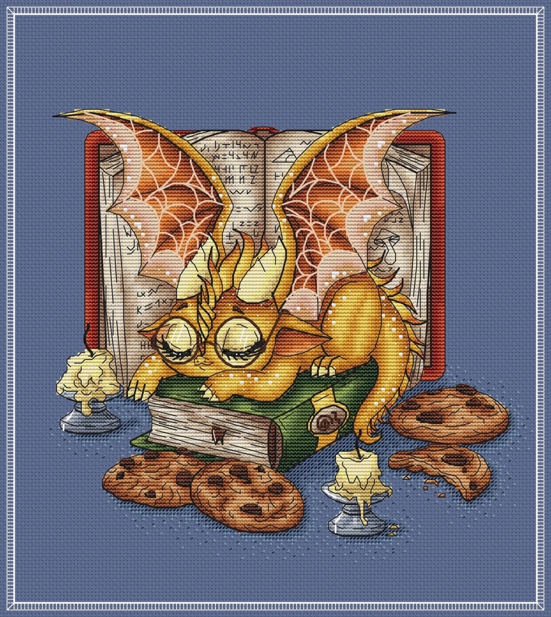 Book Dragon Cross Stitch Pattern фото 1