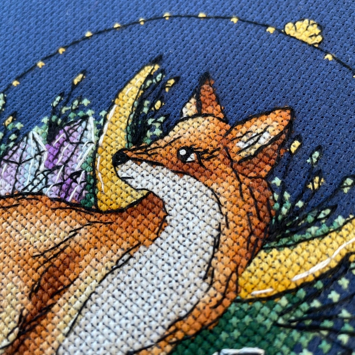 Moon Fox Cross Stitch Chart фото 7