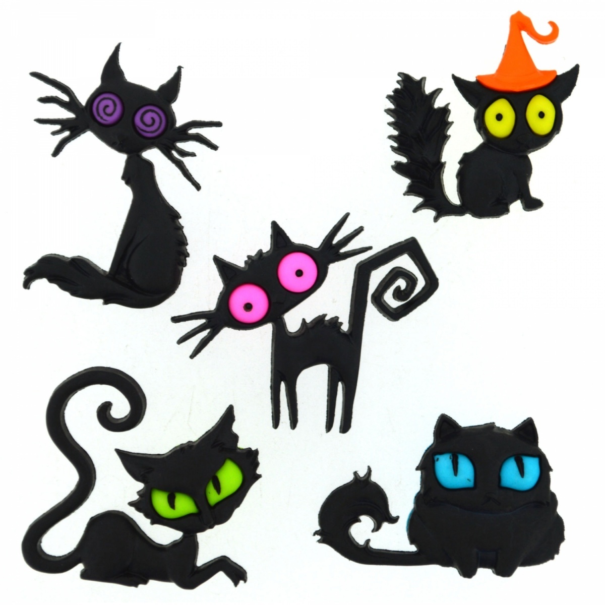 Creeped Out Cats Set of Decorative Buttons фото 1