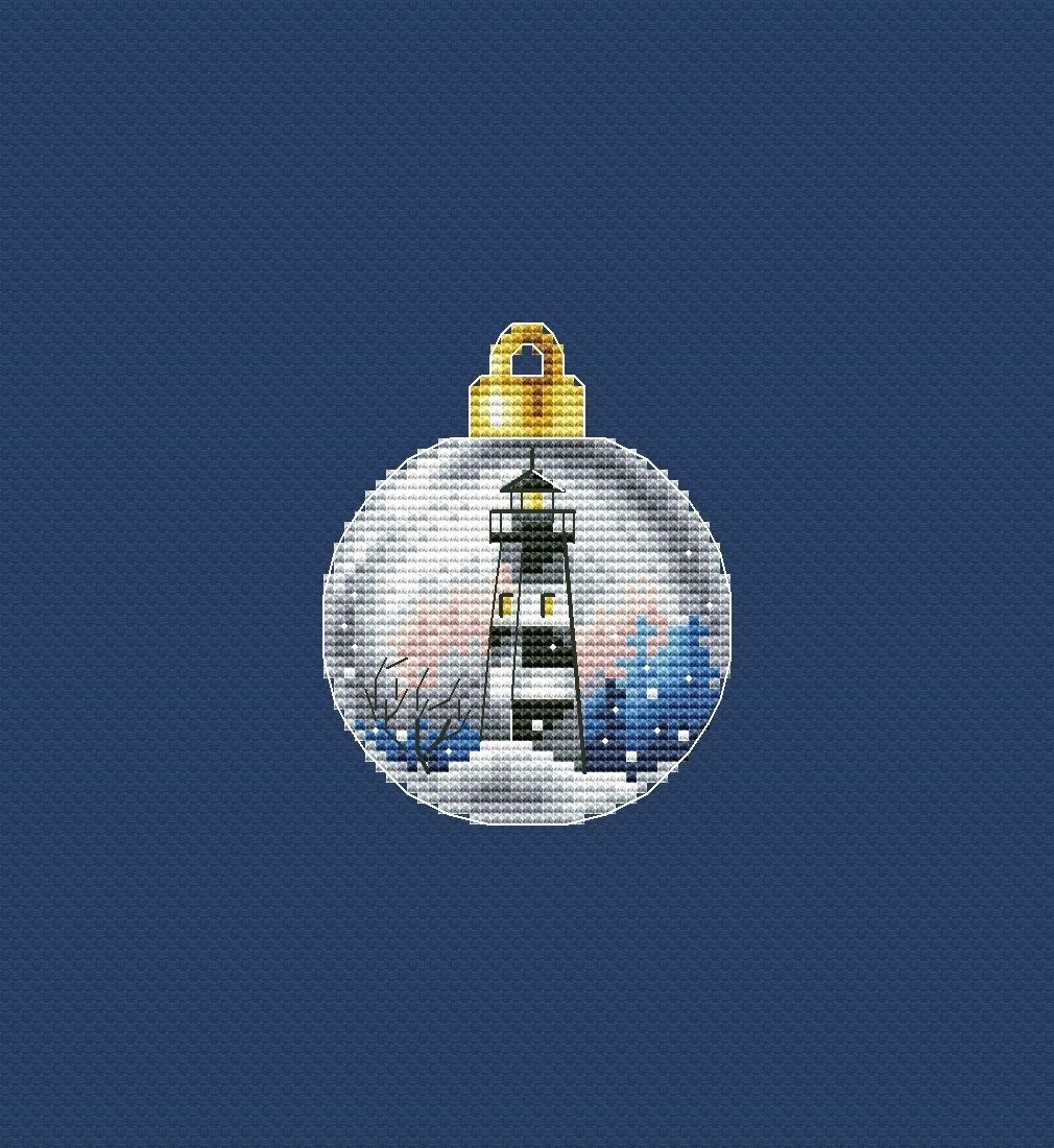 Christmas Bauble. Lighthouse 3-2 Cross Stitch Pattern фото 1