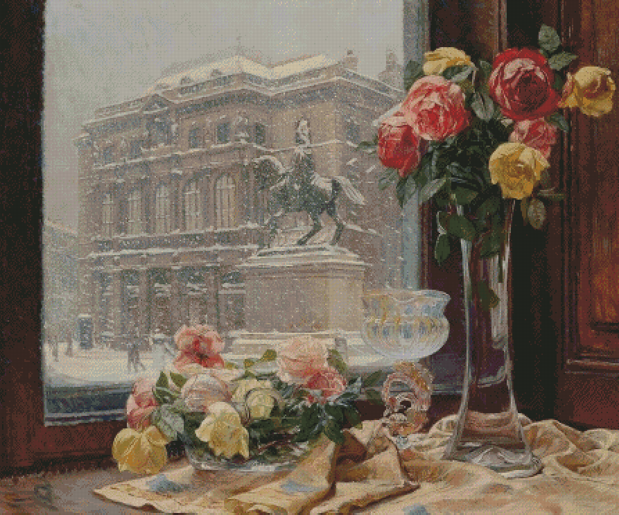 View from the Window Cross Stitch Pattern фото 1