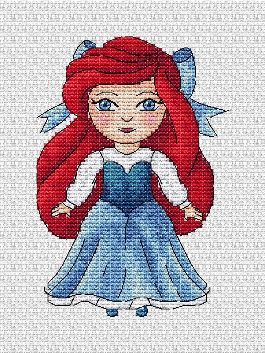 Sea Princess Cross Stitch Pattern фото 1