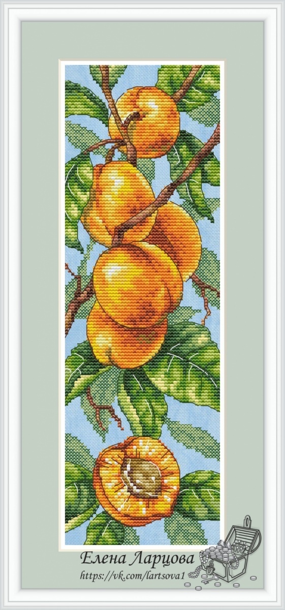 My Garden. Sunny Apricot Cross Stitch Pattern фото 1