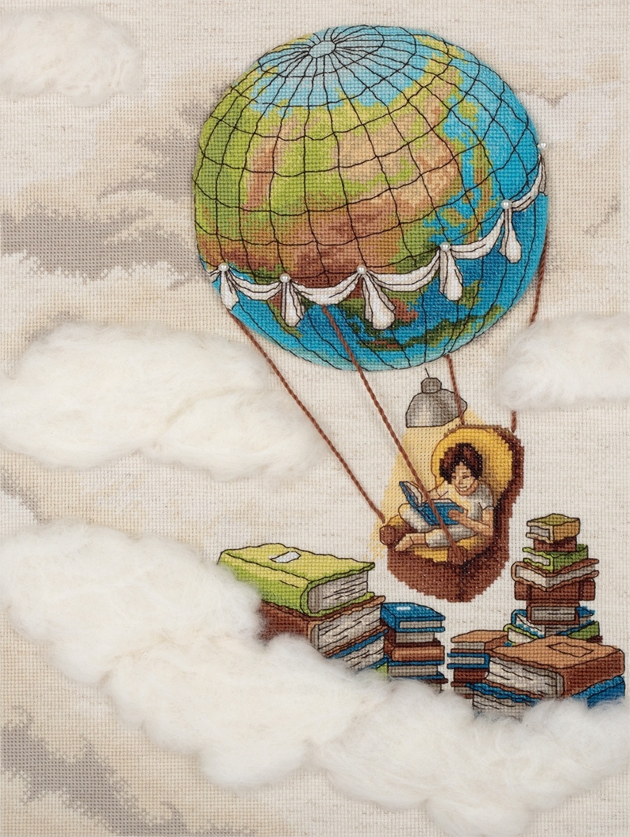 Travelling With Books Cross Stitch Kit фото 1