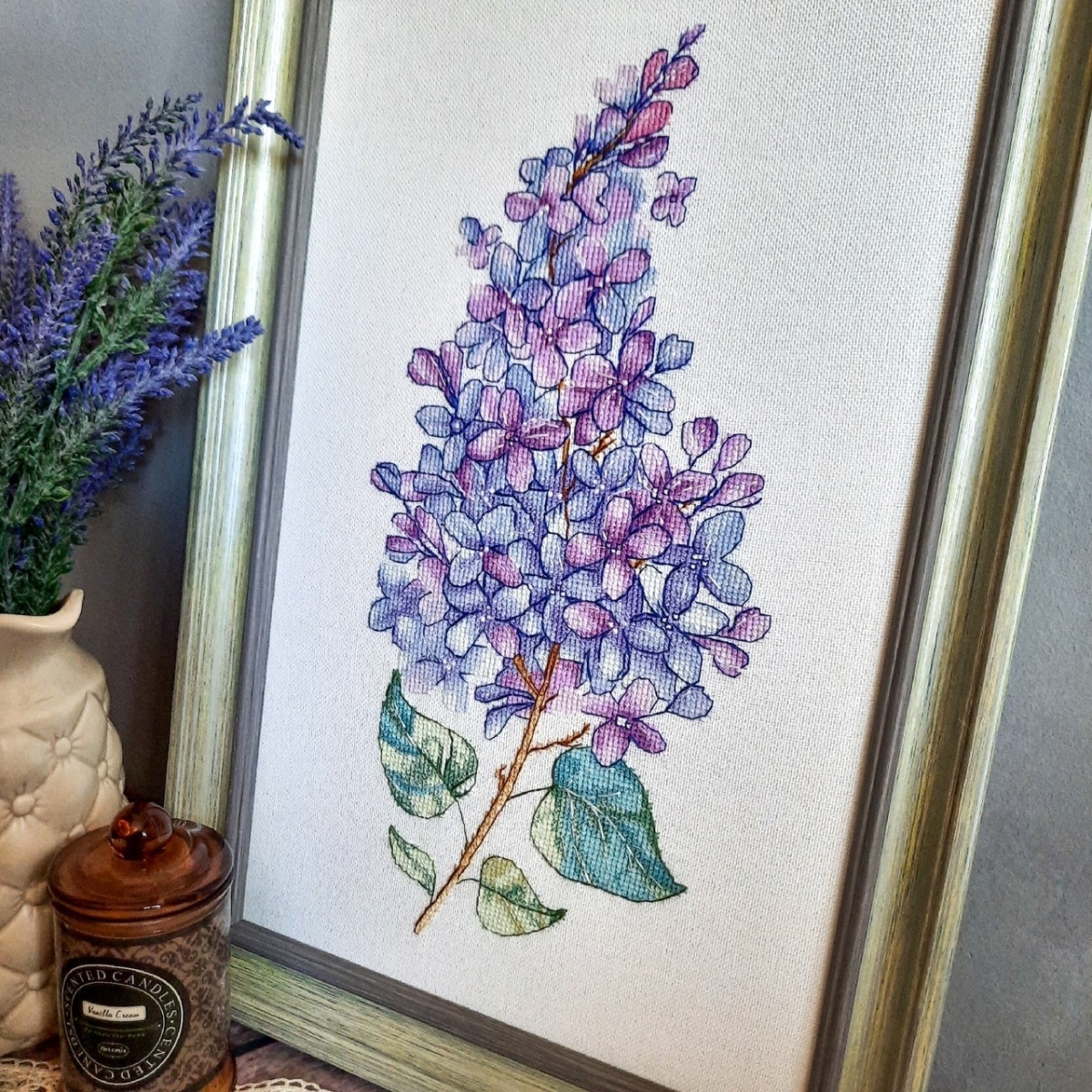 Lilac Flower Cross Stitch Pattern фото 2