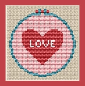 Lovely Hoop Cross Stitch Pattern фото 1